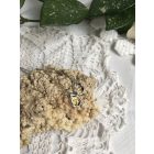 Irizáló, sárgás rózsaszín csepp fülbevaló