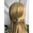 Világöszöld borosüveg hajdísz 2.