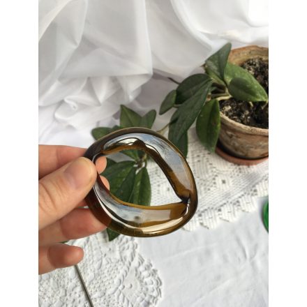 Barna borosüveg hajdísz 