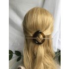 Barna borosüveg hajdísz 