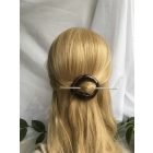 Barna borosüveg hajdísz 