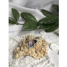 Irizáló, lila háromszög fülbevaló