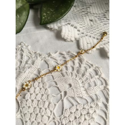 Kisvirág margaréta karkötő, 3 virágos