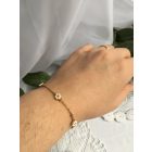 Kisvirág margaréta karkötő, 3 virágos