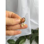 Kisvirág margaréta fülbevaló, kapcsos