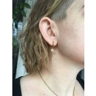 Kisvirág margaréta fülbevaló, kapcsos