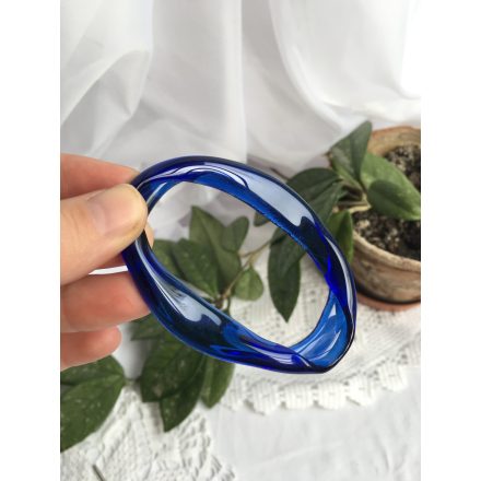 Kék sörösüveg hajdísz 2.