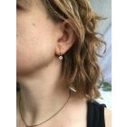 Kisvirág margaréta fülbevaló, akasztós